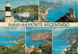 CARTOLINA  MONTE ARGENTARIO,PORTO S.STEFANO,GROSSETO,TOSCANA,SALUTI,VACANZA,SOLE,BELLA ITALIA,BAGNI,VIAGGIATA 1972 - Grosseto