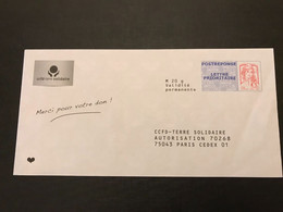 PAP083 - PAP Réponse Neuf 110x220 Marianne De Ciappa-Kavena Tarif LETTRE PRIORITAIRE Repiqué CCFD Terre Solidaire 15P194 - Listos Para Enviar: Respuesta /Ciappa-Kavena