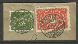 GERMANY. 1922. STEUTZ ANHALT POSTMARK ON PIECE - Used Stamps