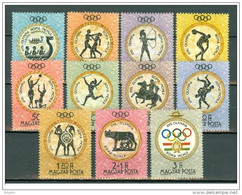 LOTE 2233   ///   (C088) HUNGRIA  1960 Yv. 1379/89**, Mi 1686/96**   COTE 10,00€ - Unused Stamps