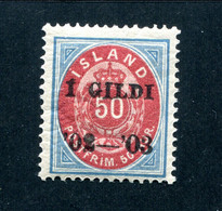 Iceland/Island 1902-3 50a  1 Gildi Sc 67 FA 43 MH 12430 - Neufs