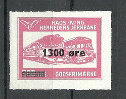 DENMARK Dänemark Railway Packet Stamps Eisenbahn Paketmarke Hads - Ning Herreders Jernbane OPT MNH - Paketmarken