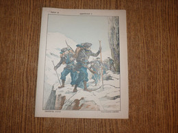 Protège-Cahier/Couverture "Chasseurs Alpins" - Voir Détails Sur Photos - Format Plié 22,7 Cm X 17,9 Cm Environ. - Protège-cahiers