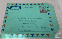 Hong Kong Stamp Used Aerogramme But No Chop - Entiers Postaux