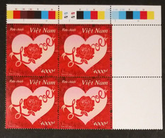 Block 4 Of Vietnam Viet Nam MNH Perf Stamps Issued On Feb 14, 2022 : LOVE / VALENTINE / HEART - Series 2 (Ms1154) - Vietnam