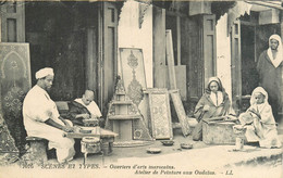 CPA Scènes Et Types-Ouvriers D'arts Marocains-Atelier De Peinture Aux Oudaïas     L1240 - Unclassified