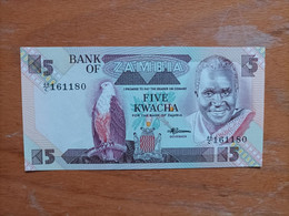 Billete De Zambia De 5 Kwacha, Uncirculated - Zambie