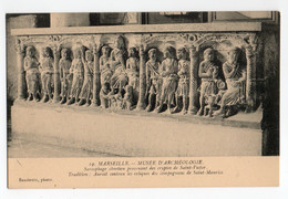 MARSEILLE * BOUCHES DU RHONE * MUSEE D'ARCHEOLOGIE * SARCOPHAGE CHRETIEN  * CRYPTE ST VICTOR * Carte N° 19 - Musées