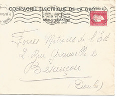 France Enveloppe Publicitaire Compagnie électrique De La Crosne Chalon Sur Saône (71 Saône Et Loire) - Sonstige & Ohne Zuordnung