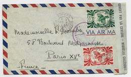 NOUVELLE CALEDONE FRANCE LIBRE 20FR+1FR50 LETTRE NOUMEA 23.5.1945 POUR PARIS CENSURE NOUVELLE CALEDONIE - Storia Postale