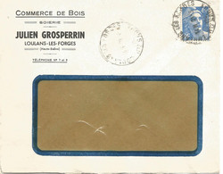 France Enveloppe Publicitaire  Ets Commerce De Bois J.Grosperrin  Loulans Les Forges(70 Haute Saône) - Other & Unclassified