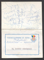 FOOTBALL / SOCCER / FUTBOL / CALCIO - ROMANIA Vs FRANCE Year 1972. ORIGINAL SIGNATURES AUTOGRAPH - Autogramme