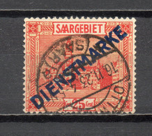 SARRE SERVICE   N° 8   OBLITERE  COTE 1.50€    INDUSTRIE - Dienstzegels