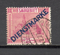 SARRE SERVICE   N° 9   OBLITERE  COTE 0.50€    INDUSTRIE - Dienstzegels