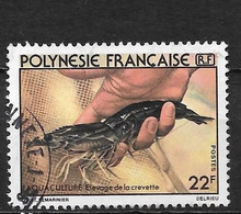 Timbres Oblitérés De Polynésie Française, N°151 YT, Aquaculture, élevage De Crevettes - Usati