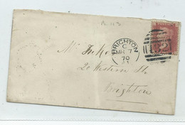 Sg43 On Cover 1d Red Sg113 Gl Nice Cancels - Brieven En Documenten