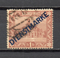 SARRE SERVICE   N° 15   OBLITERE  COTE 7.25€    INDUSTRIE - Dienstmarken