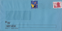 Denmark KW SERVICE, HUMLEBÆK 1979 (Blue) Cover Brief Christmas Seal & Oehlenschläger Stamp - Brieven En Documenten