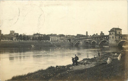 PAVIA -ponte Coperto Sul Ticino ,carte Photo.. - Vigevano