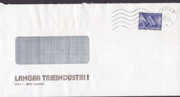 Denmark LANGAA TRÆINDUSTRI A/S, TMS Cds. LANGÅ 1980 Cover Brief 1.30 Kr. Dansk Håndværk Danish Craftsmanship Stamp - Briefe U. Dokumente