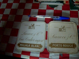 étiquettes D' Alcool  X 2 Non Utilisées  Malaga Blanc & Porto Rouge Louis Cordier Import. Lacave & Cie - Alkohole & Spirituosen