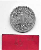 1 Franc  " Bazor 1943  SPL/UNC - 1 Franc