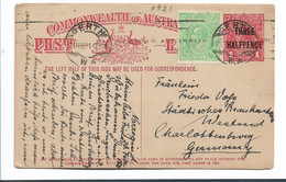 Aus269 / AUSTRALIEN - Entire PC 12, Uprated (aufgewertet) Zum Versand Nach Germany - Entiers Postaux