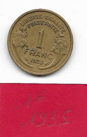 ** 1 Franc  " Morlon " 1935  TTB - H. 1 Franc