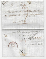 Département De La SEINE Cursive 60 /BERCY / CHARENTON 1826 Sur Lettre Réexpédiée Sur PARIS - 1801-1848: Precursors XIX