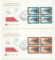 United Nations > New York 2 FDC - 1960 International Bank For Reconstruction And Development "World Bank" - FDC