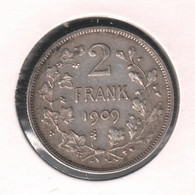 LEOPOLD II * 2 Frank 1909 Frans * Met Punt * Prachtig * Nr 10912 - 2 Francs
