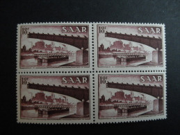 Saar 1952 Michel 330 A 4x - Blocks & Sheetlets