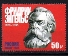 Russia 2020. Birth Bicentenary Of Of Friedrich Engels. Famous People. MNH - Nuovi