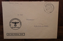 1943 Polizei Police Metz Allemagne Dt Reich WK2 Cover Occupation Besetzung Löthringen Lorraine Westmark - WW II