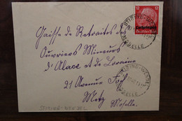 1940 Stiring-Wendel Allemagne Dt Reich Cover Occupation Besetzung Löthringen Lorraine Westmark Halle Sale - Guerre De 1939-45