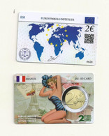 CARTE DE COLLECTION SANS PIECE FRANCE EUROSYMBOLS INSTITUTE ESI ID CARD SERIE PIN-UP. - Francia