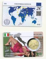 CARTE DE COLLECTION SANS PIECE ITALIE EUROSYMBOLS INSTITUTE ESI ID CARD SERIE PIN-UP. - Italie