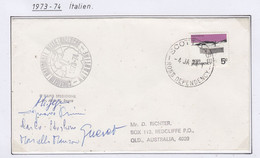 Ross Dependency 1971 Cover Scott Base Ca Italian Expedition 5 Signatures Ca 4 JA 71 (SC144A) - Lettres & Documents