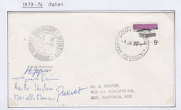 Ross Dependency 1971 Cover Scott Base Ca Italian Expedition 5 Signatures Ca 4 JA 71 (SC144A) - Briefe U. Dokumente