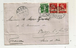 Lettre , Suisse ,Helvetia , VEVEY GARE , 1915 - Lettres & Documents