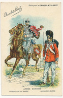 CPA - Armée Danoise - Hussard De La Garde - Grenadier Garde / Publicité Chocolat Louit - Uniformes