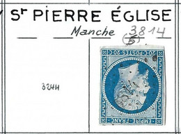 FRANCE Classique,  Obl. PC Et GC Des Villes Sur TP Isolés: ST PIERRE-EGLISE (Manche), GC 3814 (5) - 1849-1876: Periodo Classico