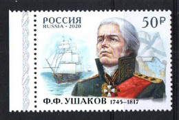 Russia 2020. 275th Birth Anniversary Of Admiral Fyodor F. Ushakov. Famous People. MNH - Nuevos