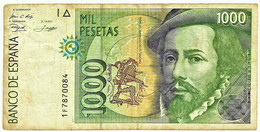 ESPAÑA - 1000 Pesetas - 12.10.1992 ( 1996 ) - Pick 163 - Serie 1F - Hernan Cortes / Francisco Pizarro - 1.000 - [ 6] Emisiones Conmemorativas