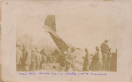 03  Avion Boche Abatu Pres De Moulins Mai 1917 Guerre 1914 Aviation Carte Photo - Moulins