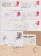 Lot 17 Lettres Département 79 DEUX SEVRES - TàD Manuel SECAP : Niort Thouars Bressuire Lezay PP JOURNAUX - 1961-....