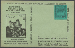 France - Frankreich Grève CM 1953 Y&T N°TV(2vf) - Michel N°MKST(?) Nsg - 12f Blason De Saumur - Vert Foncé - Autres & Non Classés