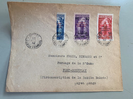 Lettre Recommandée Avec Demi Timbre Du No 71 Surchargés Moyen Congo De Ouesso Vers Fort Soufflay 20 Déc 1932 - Lettres & Documents
