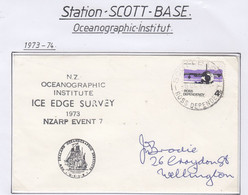 Ross Dependency Scott Base 1973 Ice Edge Survey Ca Scott Base 6 DEC 73 (SC148) - Lettres & Documents