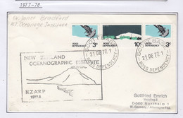 Ross Dependency Scott Base 1977 NZ Oceonographic Institue Ca Scott Base 21 DE 77 (SC148A) - Brieven En Documenten